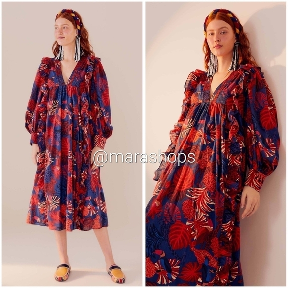 Farm Rio Animals Tapestry Midi Dress - Picture 1 of 8